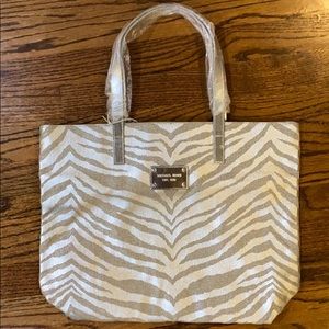 Michael Kors Zebra Glam Tote - Silver